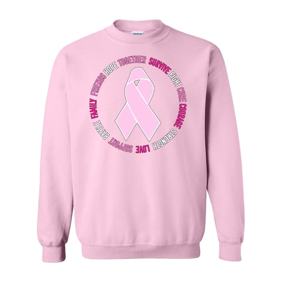 Inktastic Word Circle-breast Cancer Awareness Adult Sweatshirt