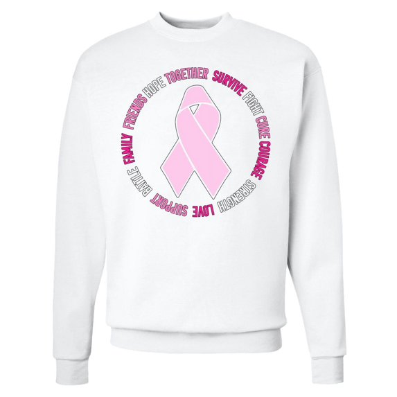 Inktastic Word Circle-breast Cancer Awareness Adult Sweatshirt