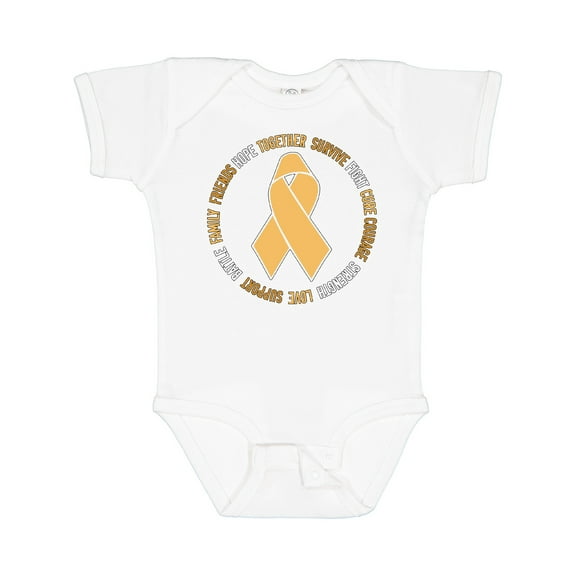 Inktastic Word Circle-childhood Cancer Awareness Boys or Girls Baby Bodysuit