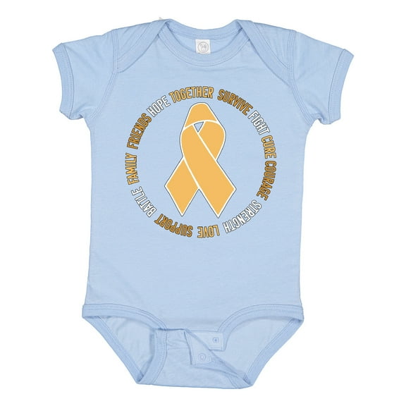 Inktastic Word Circle-childhood Cancer Awareness Boys or Girls Baby Bodysuit