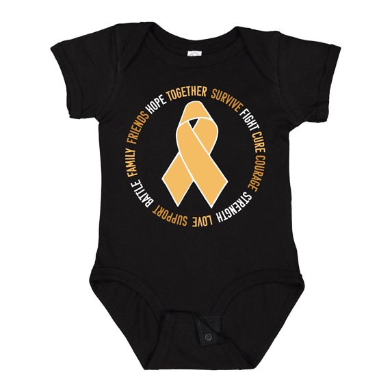 Inktastic Word Circle-childhood Cancer Awareness Boys or Girls Baby Bodysuit