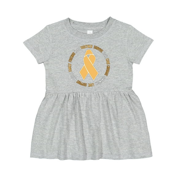 Inktastic Word Circle-childhood Cancer Awareness Girls Baby Dress