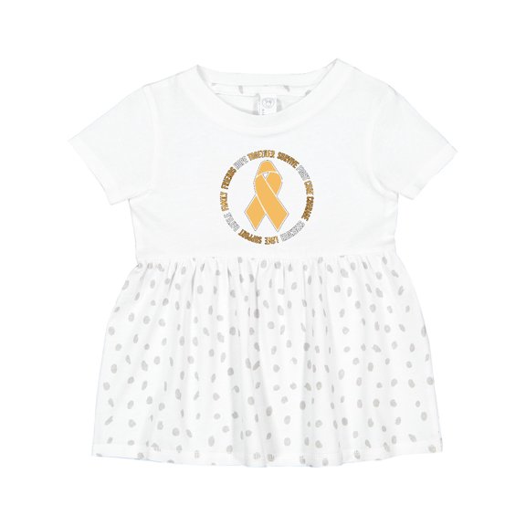 Inktastic Word Circle-childhood Cancer Awareness Girls Baby Dress