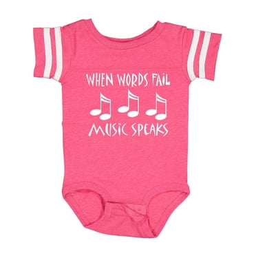 Inktastic Words Fail Music Speaks Boys or Girls Baby Bodysuit