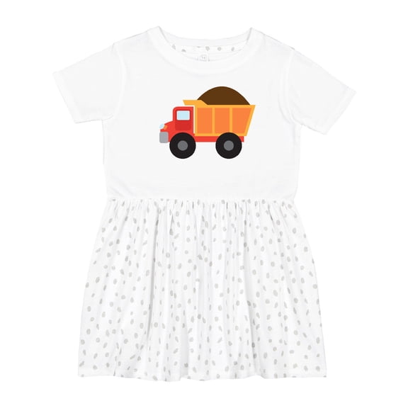 Inktastic Work Truck Construction Vehicle Girls Toddler Dress
