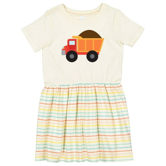 Inktastic Work Truck Construction Vehicle Girls Toddler Dress
