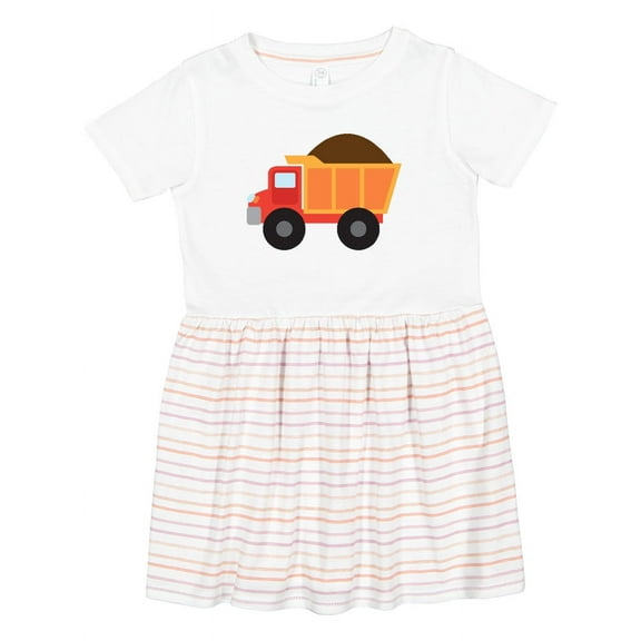Inktastic Work Truck Construction Vehicle Girls Toddler Dress