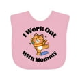 thumbnail image 1 of Inktastic Work out with Mommy Exercise Boys or Girls Baby Bib, 1 of 4
