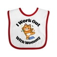 thumbnail image 1 of Inktastic Work out with Mommy Exercise Boys or Girls Baby Bib, 1 of 4