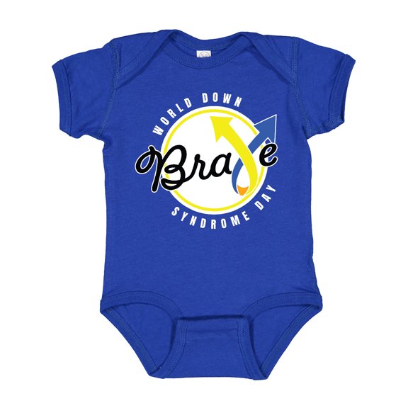 Inktastic World Down Syndrome Day Brave Boys or Girls Baby Bodysuit
