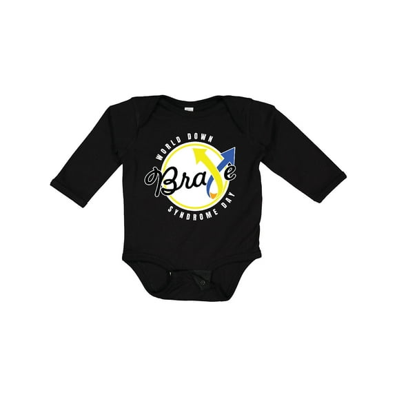 Inktastic World Down Syndrome Day Brave Boys or Girls Long Sleeve Baby Bodysuit