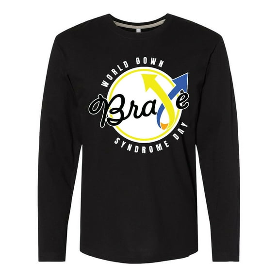 Inktastic World Down Syndrome Day Brave Long Sleeve T-Shirt