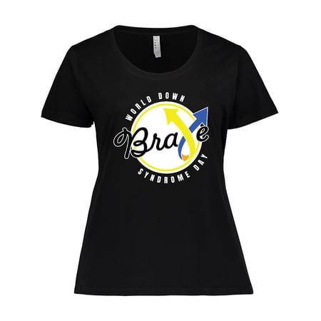 Inktastic World Down Syndrome Day Brave Women's Plus Size T-Shirt
