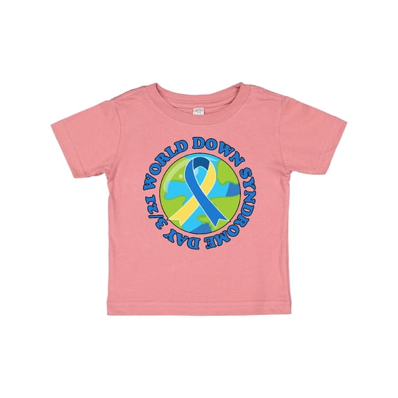 Inktastic World Down Syndrome Day March 21 with Planet Earth Boys or Girls Baby T-Shirt