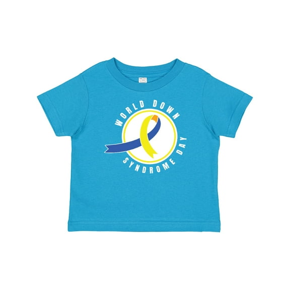 Inktastic World Down Syndrome Day with Yellow and Blue Ribbon Boys or Girls Baby T-Shirt