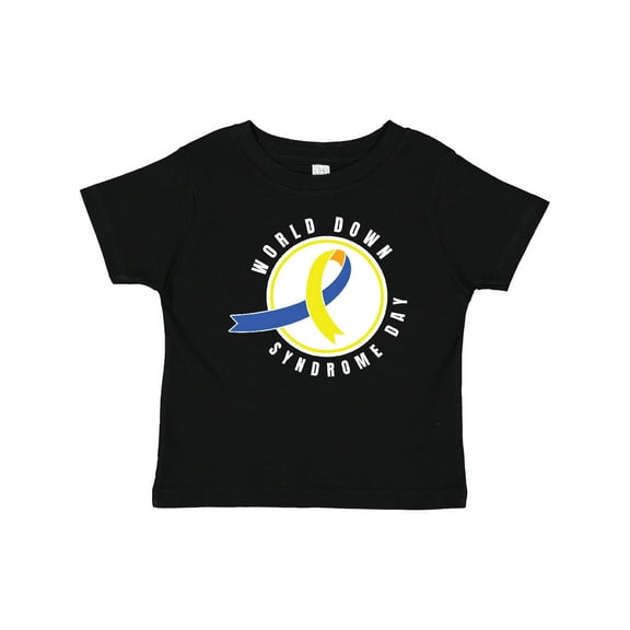 Inktastic World Down Syndrome Day with Yellow and Blue Ribbon Boys or Girls Baby T-Shirt