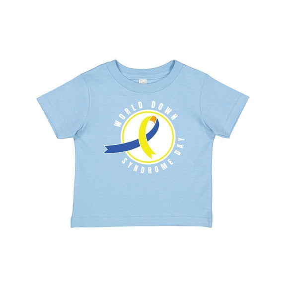 Inktastic World Down Syndrome Day with Yellow and Blue Ribbon Boys or Girls Baby T-Shirt