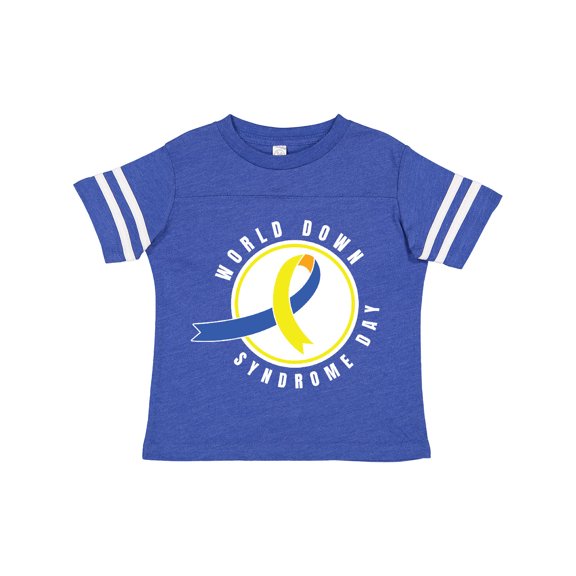 Inktastic World Down Syndrome Day with Yellow and Blue Ribbon Boys or Girls Toddler T-Shirt