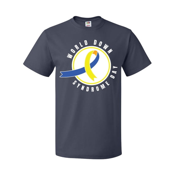 Inktastic World Down Syndrome Day with Yellow and Blue Ribbon T-Shirt