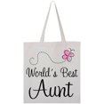 thumbnail image 1 of Inktastic World's Best Aunt Tote Bag, 1 of 4