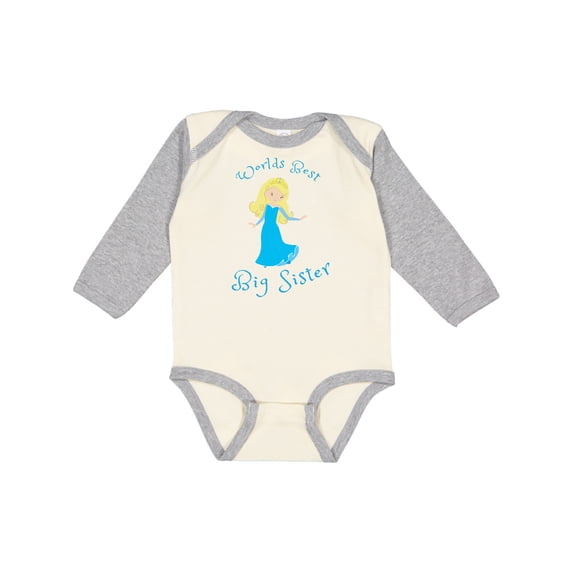 Inktastic World's Best Big Sister Girls Long Sleeve Baby Bodysuit