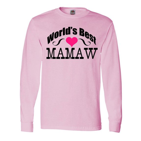 Inktastic World's Best Mamaw Long Sleeve T-Shirt