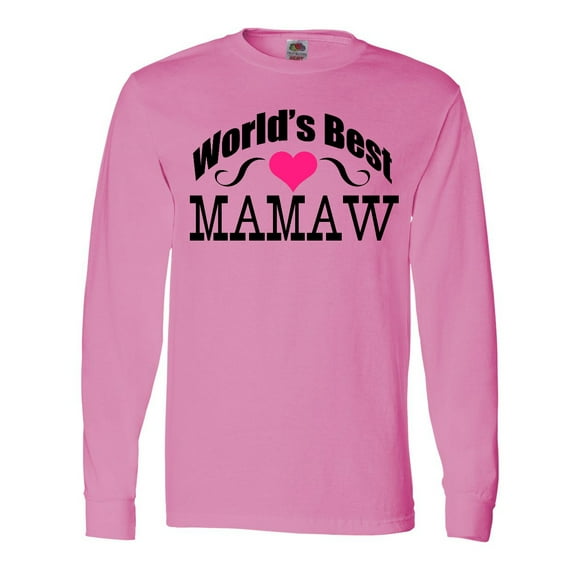 Inktastic World's Best Mamaw Long Sleeve T-Shirt