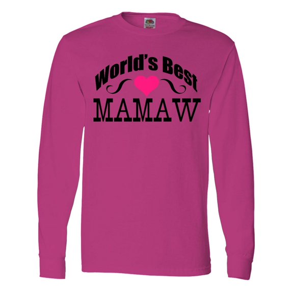 Inktastic World's Best Mamaw Long Sleeve T-Shirt