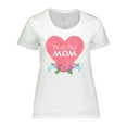 thumbnail image 1 of Inktastic World's Best Mom in Pink Heart with Flowers Women's Plus Size T-Shirt, 1 of 5