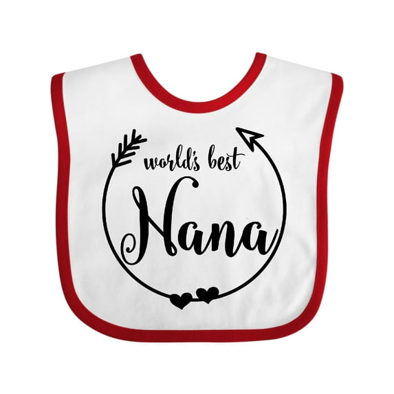 Inktastic World's Best Nana Girls Baby Bib