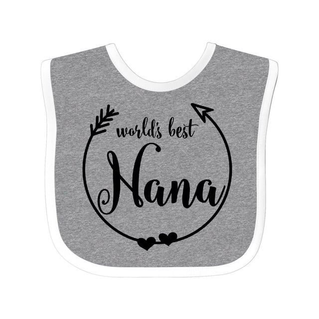 Inktastic What Happens At Nana's Stays At Nana's Baby Bib - Funny & Soft Cotton Bib