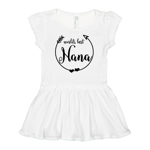 Inktastic World's Best Nana Girls Baby Dress