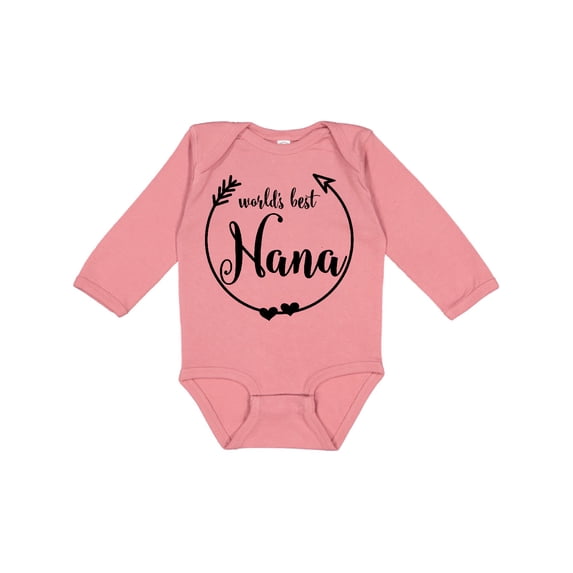 Inktastic World's Best Nana Girls Long Sleeve Baby Bodysuit