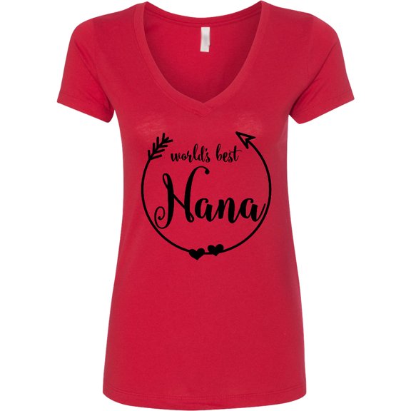 Inktastic World's Best Nana Women's V-Neck T-Shirt
