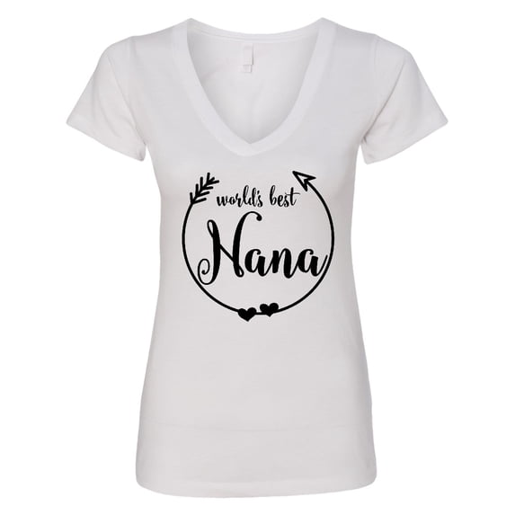 Inktastic World's Best Nana Women's V-Neck T-Shirt