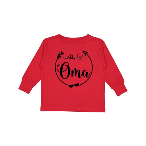Inktastic World's Best Oma Girls Long Sleeve Toddler T-Shirt