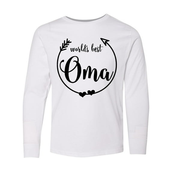 Inktastic World's Best Oma Long Sleeve Youth T-Shirt