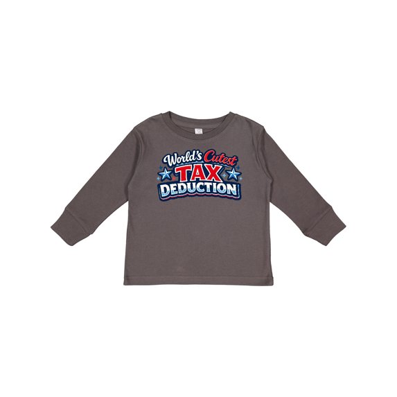Inktastic World's Cutest Tax Deduction Boys or Girls Long Sleeve Toddler T-Shirt