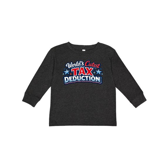 Inktastic World's Cutest Tax Deduction Boys or Girls Long Sleeve Toddler T-Shirt