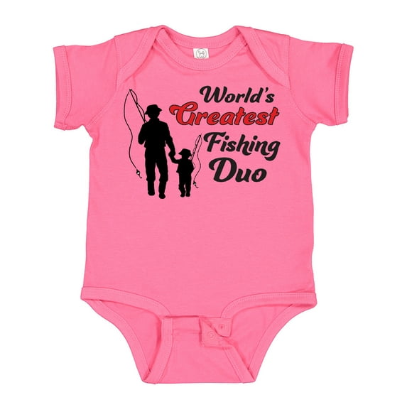 Inktastic World's Greatest Fishing Duo Boys or Girls Baby Bodysuit