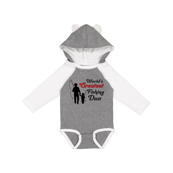 Inktastic World's Greatest Fishing Duo Boys or Girls Long Sleeve Baby Bodysuit