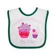 thumbnail image 1 of Inktastic World's Sweetest Big Sister Girls Baby Bib, 1 of 4