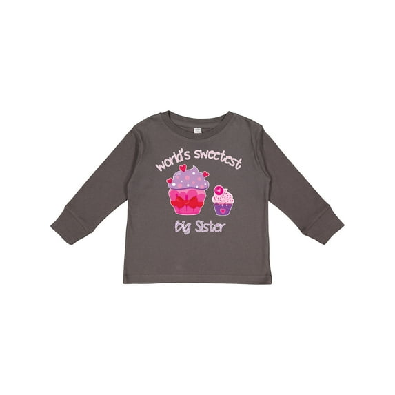 Inktastic World's Sweetest Big Sister Girls Long Sleeve Toddler T-Shirt
