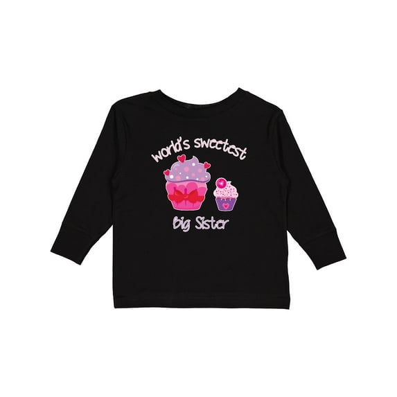 Inktastic World's Sweetest Big Sister Girls Long Sleeve Toddler T-Shirt