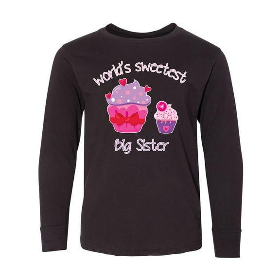 Inktastic World's Sweetest Big Sister Long Sleeve Youth T-Shirt
