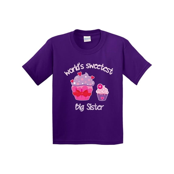 Inktastic World's Sweetest Big Sister Youth T-Shirt