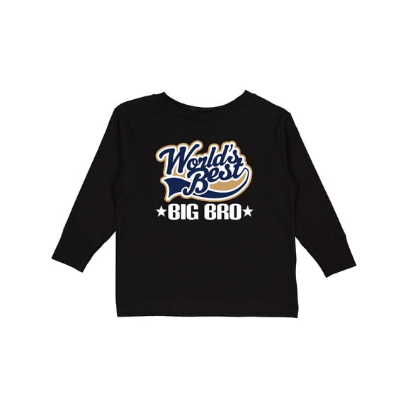 Inktastic Worlds Best Big Bro Gift for Brother Boys Long Sleeve Toddler T-Shirt