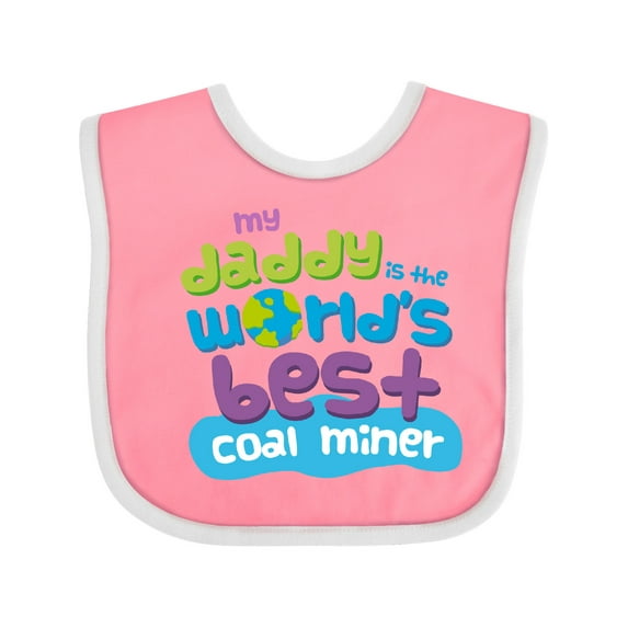 Inktastic Worlds Best Coal Miner Daddy Boys or Girls Baby Bib