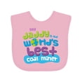 thumbnail image 1 of Inktastic Worlds Best Coal Miner Daddy Boys or Girls Baby Bib, 1 of 4