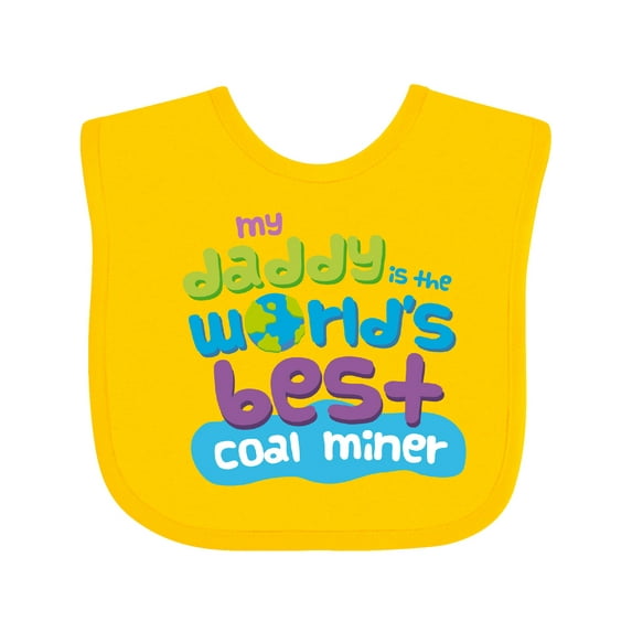 Inktastic Worlds Best Coal Miner Daddy Boys or Girls Baby Bib